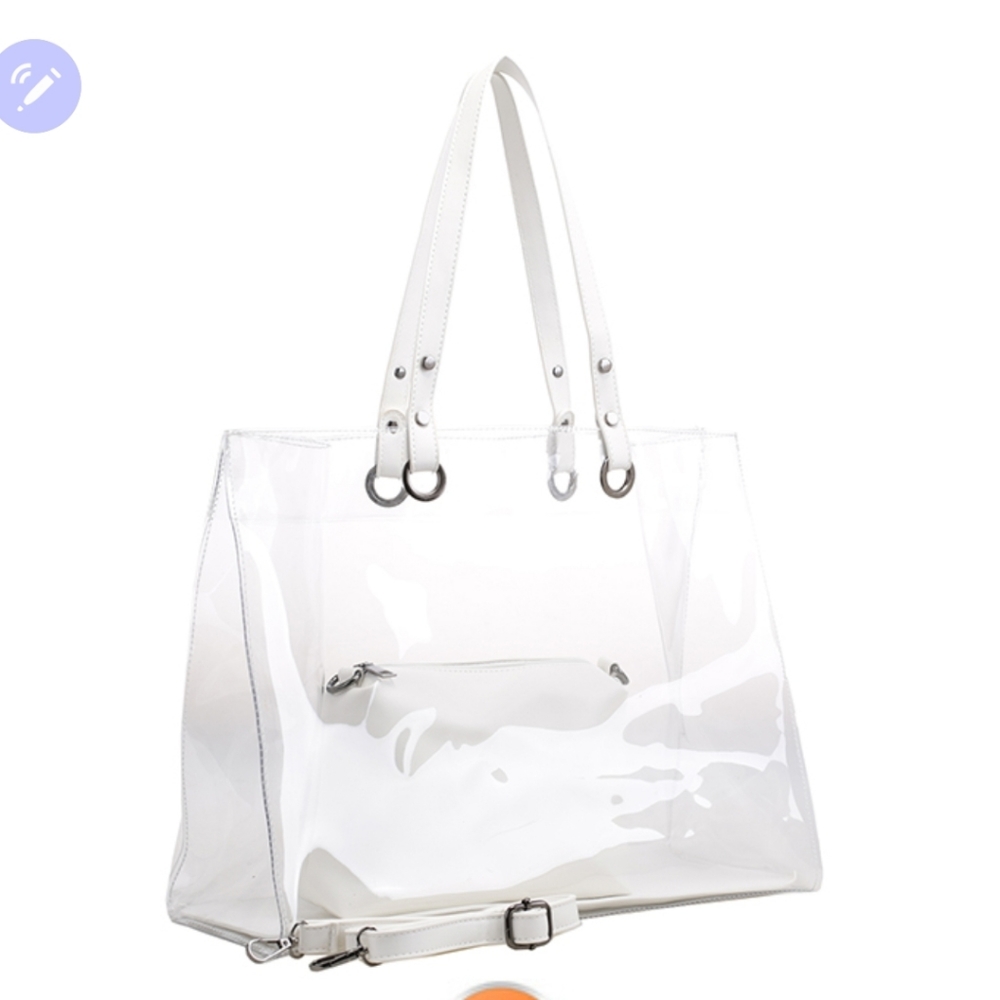 NEW Beach Bag Waterproof Clear Handbag - Picture 2 of 6